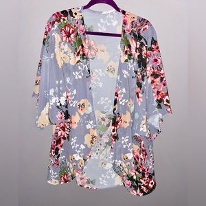 Chiffon Floral Kimono Cover